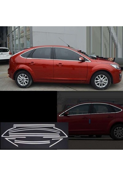 Ford Focus Hb 2005 2010 Cam Çıtası Krom