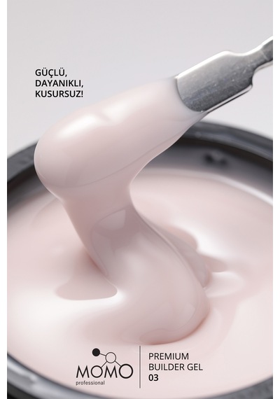 Momo Professional Premium Builder Gel Protez Tırnak Jeli No.03 Açık Bej 35 gr