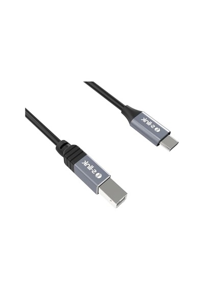 S-link Sl-u2004 Type-c To Usb-b Yazıcı Kablosu, 1.5 Metre Usb C Metal Başlıklı Siyah Printer Kablo, Usb-c Laptop Ma Diğer