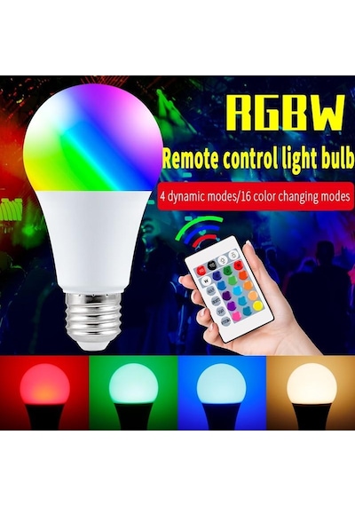 E27 Smart Uzaktan Kumanda Rgb Led Ampul 16 Renk Değiştirme Magic