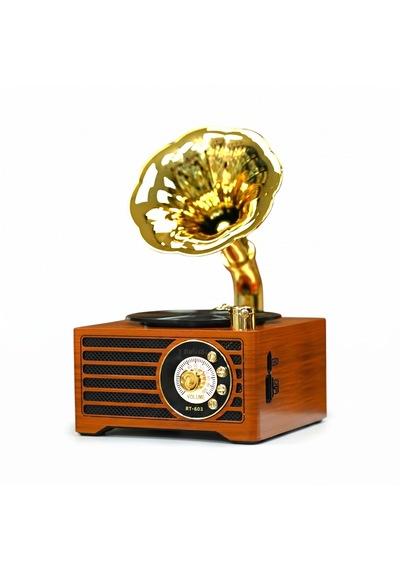 Rt-603a Gramafon Mini Nostalji Radyo,bluetooth Nostaljik Trend Radyo