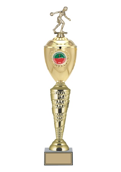 Odak Kupa - Figürlü Kupalar - Bowling Kadın Figürlü Kupalar Fg-081 A - 60 Cm Altın - Beyaz