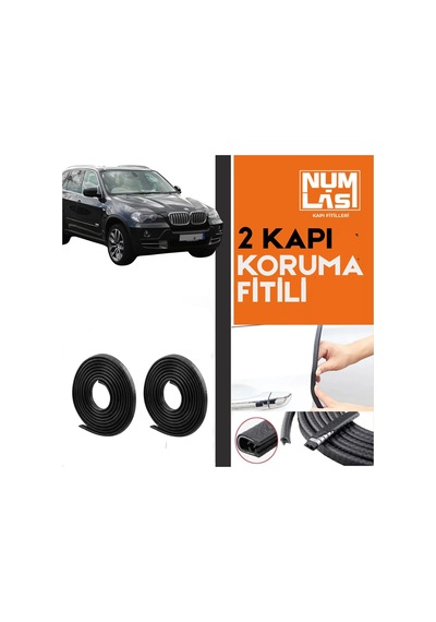 Bmw X5 E70 2007-2013 İki Kapı Koruma Fitili Siyah Renk Numlas-a Kalite-nm2771