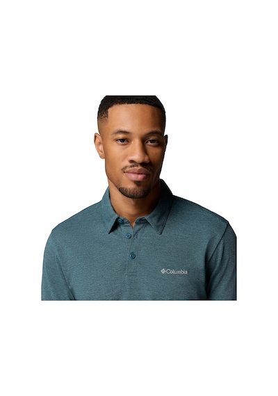 Columbia Am2996 Havercamp Pique Polo Erkek T-shirt-32725 Mavi