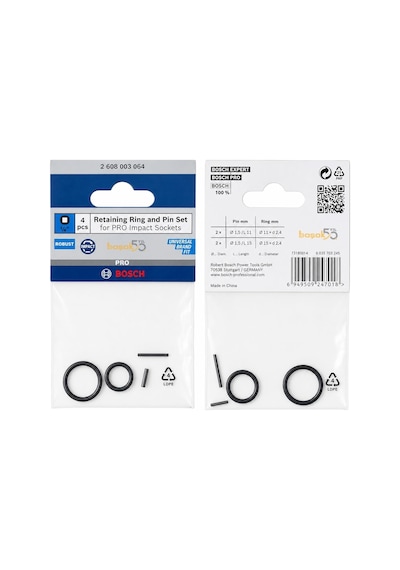 Bosch Pro 1/4 Darbeli Lokma Pim Ve Halka Seti 2608003064