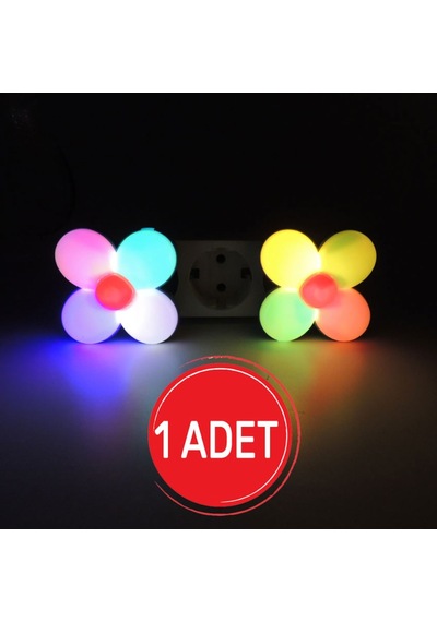 Papatya Led Gece Lambası 0,5W Tasarruflu Işıklı Fişli Fotosel Sen