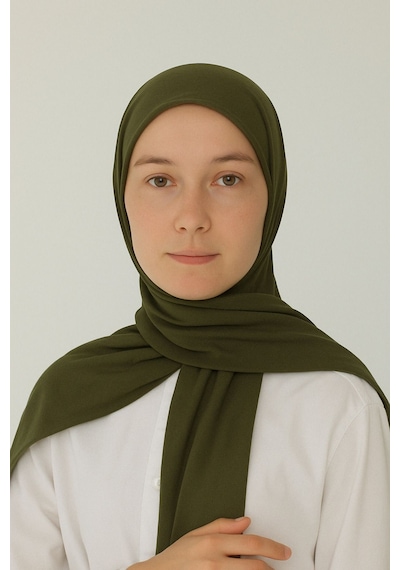 Mim Eşarp Enba Penye Pamuksu Şal Haki