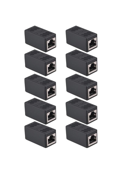 Rj45 Dişi Dişi Cat5/6/7/8 Ethernet Lan Ağı Birleştirici Aparatı Internet Kablo Uzatıcı 10 Adet
