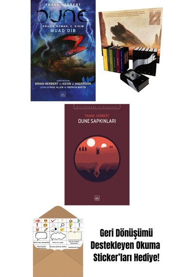 Dune Grafik Roman: 2. Kısım Muad Dib + Dune Serisi Kutu Set 6 Kitap Ciltli + Dune Sapkınları