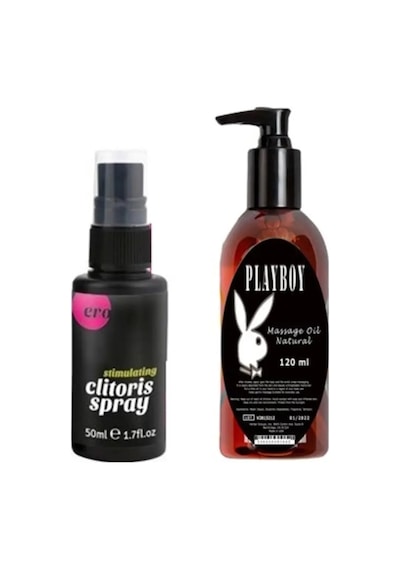 Süper Ero Clitoris Muzice Kadınlara Özel Sprey 50 Ml+playboy Muzice Masaj Yağı 120 Ml