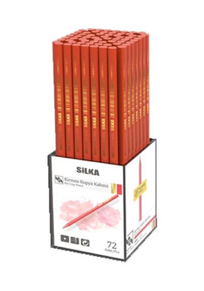 Silka Kırmızı Kopya Kalemi 72 Adet Çok Renkli