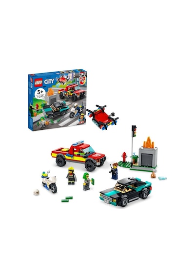 LEGO® City 60319 İtfaiye Kurtarma Operasyonu ve Polis Takibi 60319 295 Parça