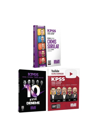 2026 Kpss Çıkmış Sorular Konu Konu + 10 Deneme + Youtube Dergisi