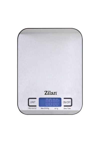 Tr Zln2984 Dijital Mutfak Tartısı, 5 Kg Kapasite, Lcd Ekran, Paslanmaz Çelik Platform, Gri Genel