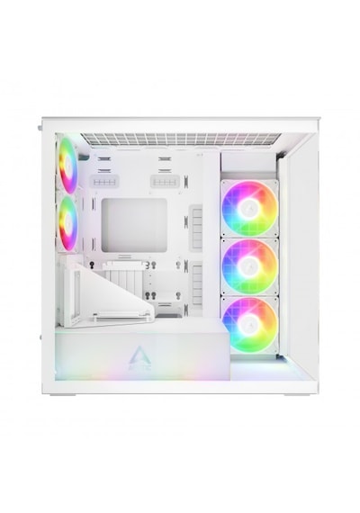Arctıc Xtender Vert.gpu White Tinted Glass Acpcc00017a E-atx Rgb Mirror Tempered Glass 5 Fan Beyaz Gaming Kasa