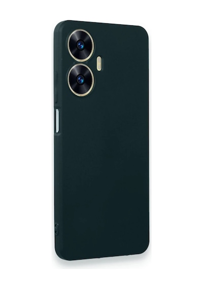 Realme C55 Kılıf First Silikon - Koyu Yeşil 0.2M-Çok Renkli