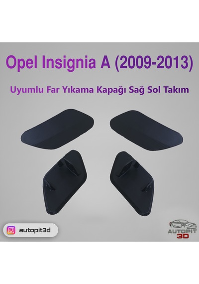 Opel Insignia A 2009-2013 Uyumlu Far Yıkama Kapağı Takımı Sağ + Sol