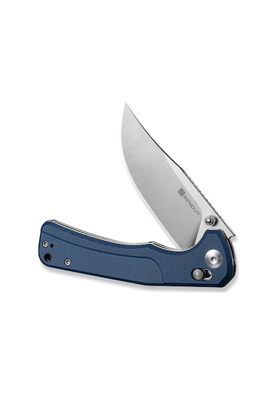 Sencut Slybolt Blue Canvas Micarta Handle Satin Finished 9cr18mov Blade Kamp Çakı Mavi