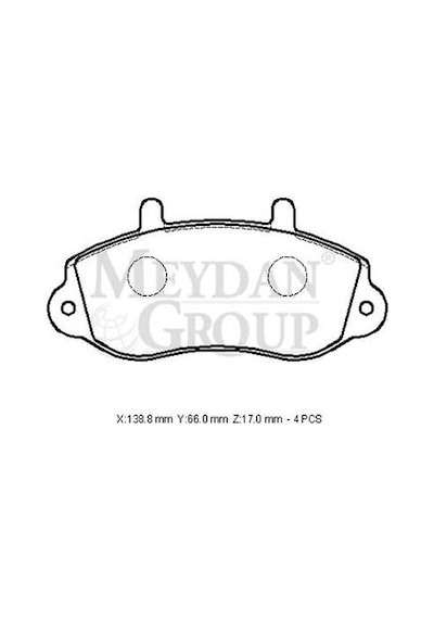 Opel Movano 99/03 Ön Fren Balatası 1,9/2,2/2,5/2,8 Di Sk 138,8x66x17 Bramax