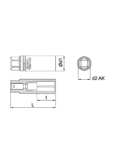 Ceta Form C27-r21m 1/2'' Buji Lokması (mıknatıslı) 21 Mm