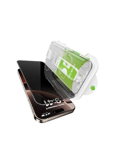 Epro Apple iPhone 17 Pro Max İle Uyumlu Ekran Koruyucu, Ahize Korumalı Toz Önleyici Tam Kaplama, Hizalama Aparatlı Kolay Kurulum, Toz Bırakmayan Uygulama, Darbelere Karşı Ekstra Güçlü Cam
