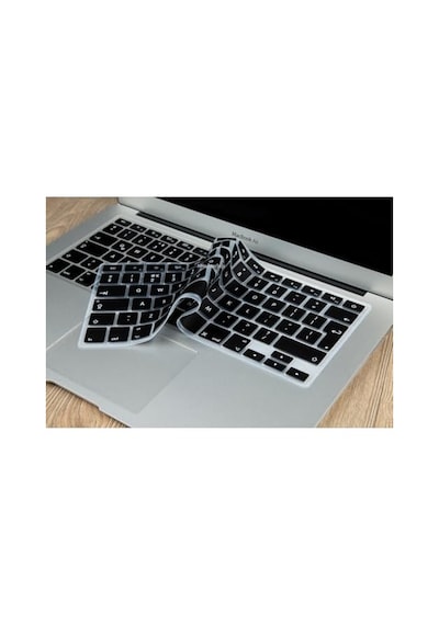 Macbook Klavye Koruyucu Uk Iso Ters L Enter Air 13 A1369/a1466 & Pro A1278/a1425/a1502/a1286/a1398 Uyumlu Avrupa İngilizce İnce Silikon Siyah