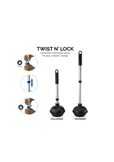60168a Tuvalet Pompası Seti 4 Parça Bonus Mini Lavabo Ve Tahliye Pompası, Fırça Ve Kutu Kompakt Patentli Çok Açılı Tasarım Teleskopik Alüminyum Sap, Siyah Beyaz - Çok Renkli 60168a Tuvalet Pompası Seti 4 Parça Bonus Mini Lavabo Ve Tahliye Pompası, Fırça Ve Kutu Kompakt Patentli Çok Açılı Tasarım Teleskopik Alüminyum Sap, Siyah Beyaz - Çok Renkli