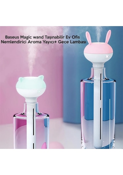 Baseus Magic Wand Ev Ofis Nemlendirici Aroma Yayıcı+ Gece Lambası- 5775 Begonvil