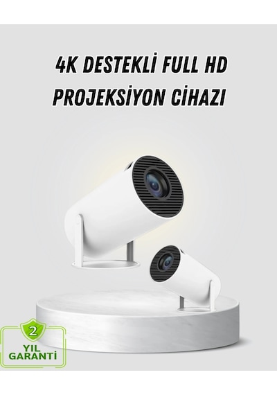 Full Hd 4k Destekli Akıllı Projeksiyon - 130 İnç Ekran, Uzun Ömürlü Ampul Ve Çoklu Giriş