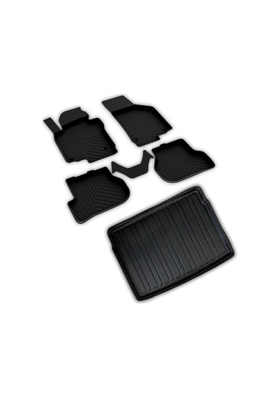 Ferrous Autoaccessories Volkswagen Golf 6 İle Uyumlu 4d Paspas Ve 3d Bagaj Havuzu 2009 2012 Açık Bej