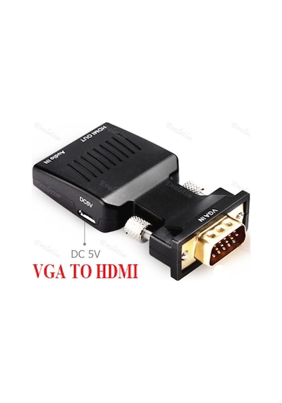 Vga To Hdmı Kablosu 4501A Çevirici Dönüştürücü Görüntü Adaptor Se