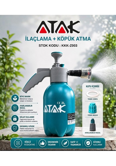 Atak KKK-Z003 2 L Püskürtmeli İlaçlama Makinası