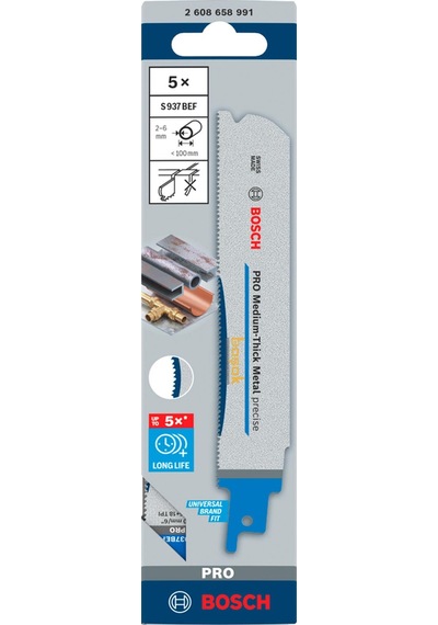 Bosch Pro S 937 Bef Metal Panter Testere Bıçağı 5'li 2608658991