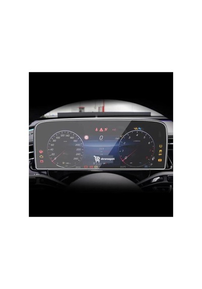 Mercedes E180 Uyumlu Dijital Gösterge Paneli Araç Ekran Koruyucu W214 9h Nano Kırılmaz Şeffaf
