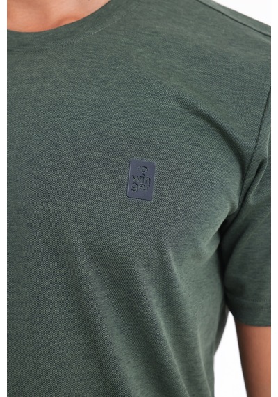Rowinger Bisiklet Yaka Merserize Erkek Spor T-shirt Haki