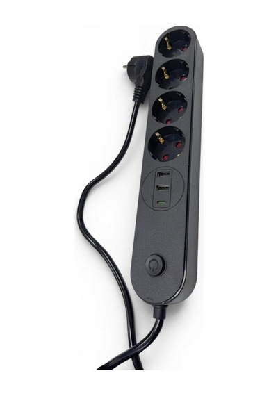 Forline 4 Soketli Type-c + 2 Usb Girişli 2metre Kablolu Akım Korumalı Grup Priz 2 M
