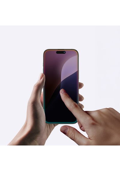 Apple Uyumlu   iPhone 16 Plus Amazingthing Radix Privacy Hayalet Cam Ekran Koruyucu Siyah