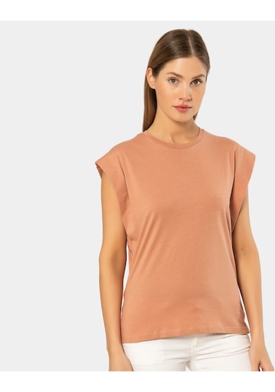 Türen Kadın Vatka Görünümlü T-shirt 3401/somon 001