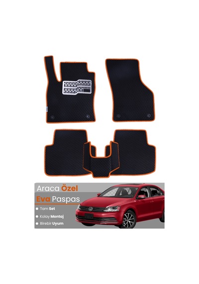 Volkswagen Jetta 2011-2018 Uyumlu Eva Paspas Tam Set Oto Paspas,araca Özel,su Geçirmez 820