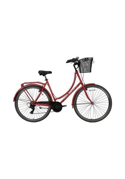 BİSAN PARADISE S BAYAN ŞEHİR BİSİKLETİ 54CM V 28 JANT 7 VİTES KIRMIZI GRİ