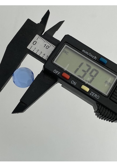 Faset Kesim Kedi Gözü Taş 14mm Mavi 1 Adet