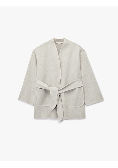 Koton Cepli Kemerli Geniş Uzun Kimono Kollu Şal Yaka Kaşe Kaban Vızon Melanj 6wak00100ew Vizon Koton Cepli Kemerli Geniş Uzun Kimono Kollu Şal Yaka Kaşe Kaban Vızon Melanj 6wak00100ew Vizon