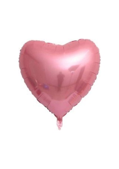 100 Cm Kalp Folyo Balon Pembe Beyaz