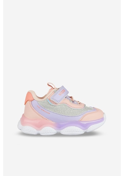 Vicco Salvador Kız Çocuk Okul Öncesi Işıklı Rahat Sneaker Pudra