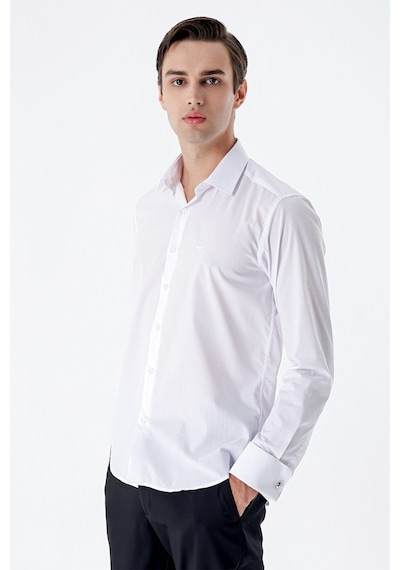 İmza Beyaz Uzun Kollu Sert Yaka Cepsiz Pamuklu Basic Slim Fit Dar Kesim Gömlek 1004240059-beyaz Beyaz İmza Beyaz Uzun Kollu Sert Yaka Cepsiz Pamuklu Basic Slim Fit Dar Kesim Gömlek 1004240059-beyaz Beyaz
