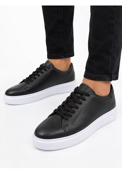 Papucumun Dünyası Erkek Hakiki Deri Sneaker Siyah