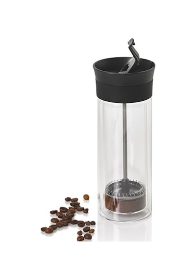 Adhoc Thermo-Glass Çift Camlı French Press 300 Ml Siyah