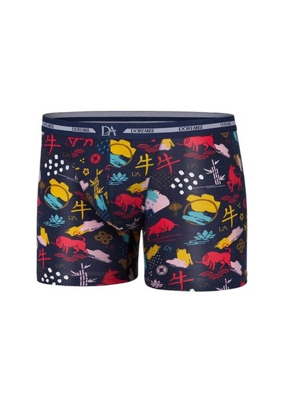 Doreanse Erkek Memox Baskılı Modal Normal Paça Renkli Boxer 1849 Çok Renkli