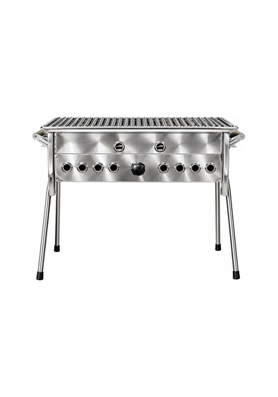 Birçelik Emd-03 Büyük Boy Taşlı Tüplü Mangal 54.5x31.5x22 Cm Gri