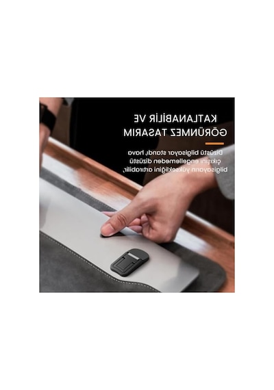 2 Adet Yapışkanlı Katlanılabilir 2 Kademe Yükseklik Ayarlı Laptop Standı Laptop Stand Ayağı 1